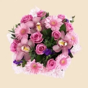 BOUQUET ROND PASTEL
