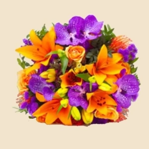 BOUQUET ROND VIOLET