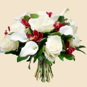 BOUQUET ROSES BLANCHES