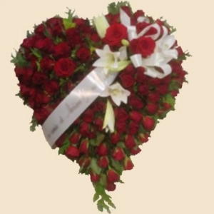 COEUR ROSES ROUGES ET LYS