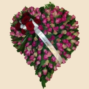 COEUR ROSES ROUGES XXL