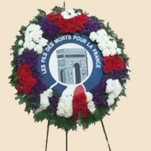 COMPOSITION PERSONNALISEE COURONNE PATRIOTIQUE