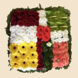 COUSSIN CARRE MULTICOLORE