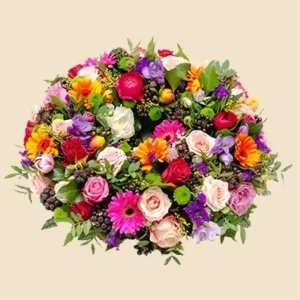 COUSSIN ROND MULTICOLORE