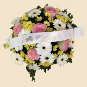 COUSSIN ROND JAUNE PASTEL