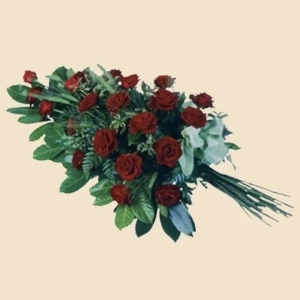 GERBE PIQUEE ROSES ROUGES